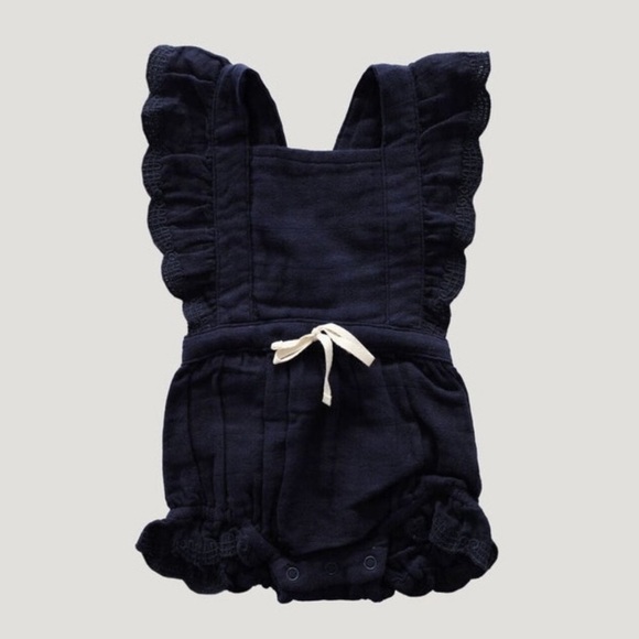 Jamie Kay Other - Jamie Kay 1year Navy Blue Ruffled Baby Romper